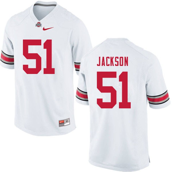 Ohio State Buckeyes #51 Antwuan Jackson Men Alumni Jersey White